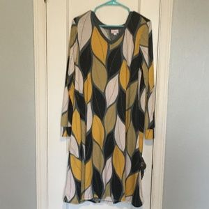 LuLaRoe Emily Long Sleeve Dress w/Pockets